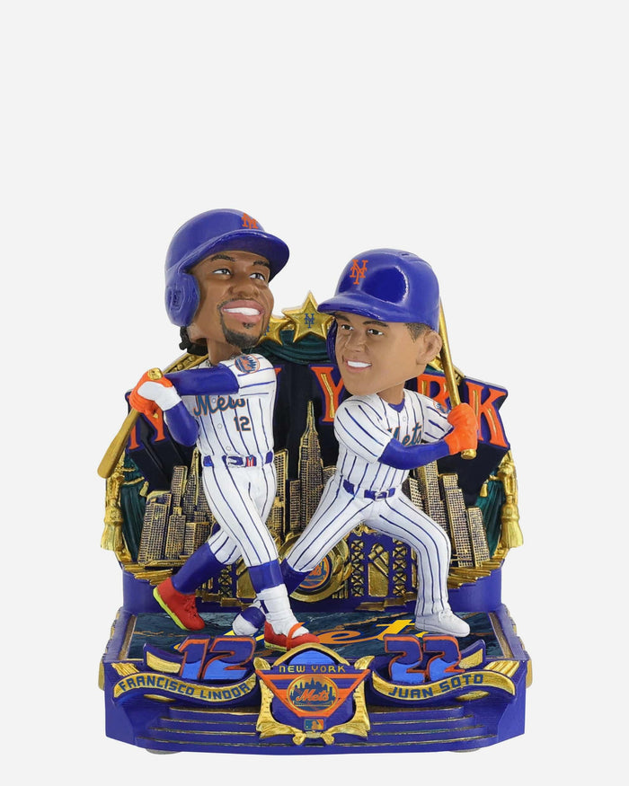Juan Soto & Francisco Lindor New York Mets Bobblemate Mini Dual Bobblehead FOCO - FOCO.com