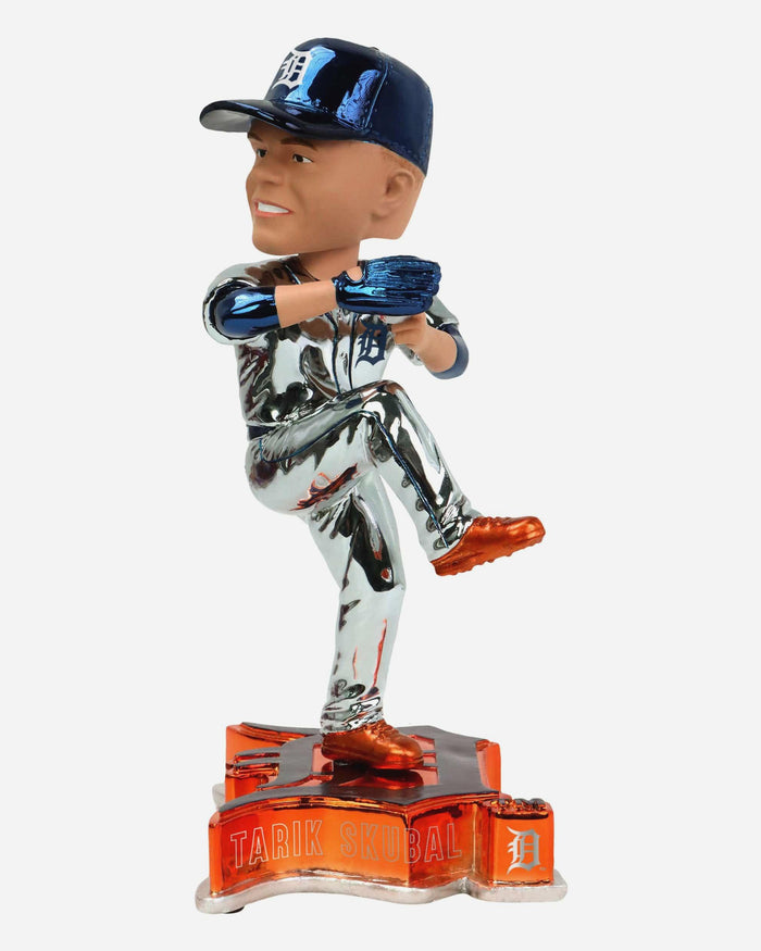 Tarik Skubal Detroit Tigers Electroplated Bobblehead FOCO - FOCO.com