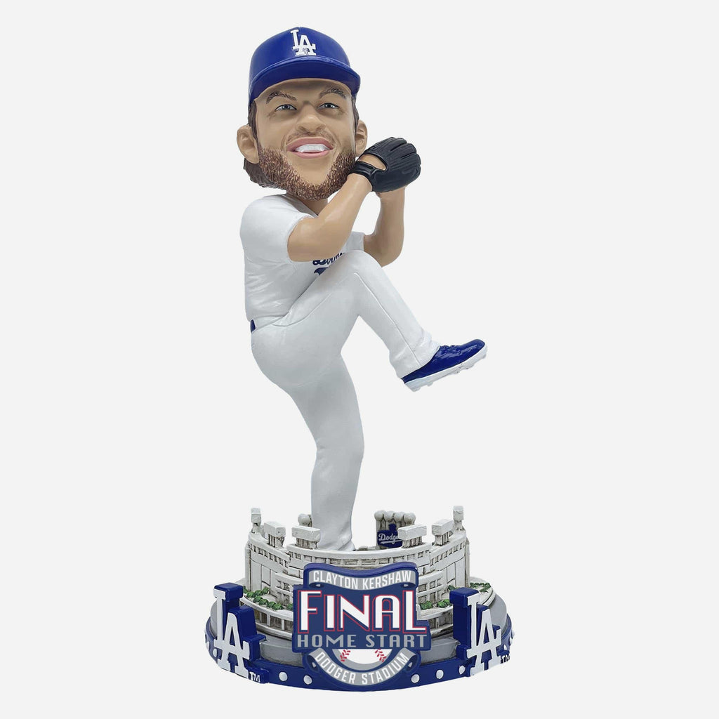 Clayton Kershaw Los Angeles Dodgers Final Dodger Stadium Home Start Bobblehead FOCO - FOCO.com