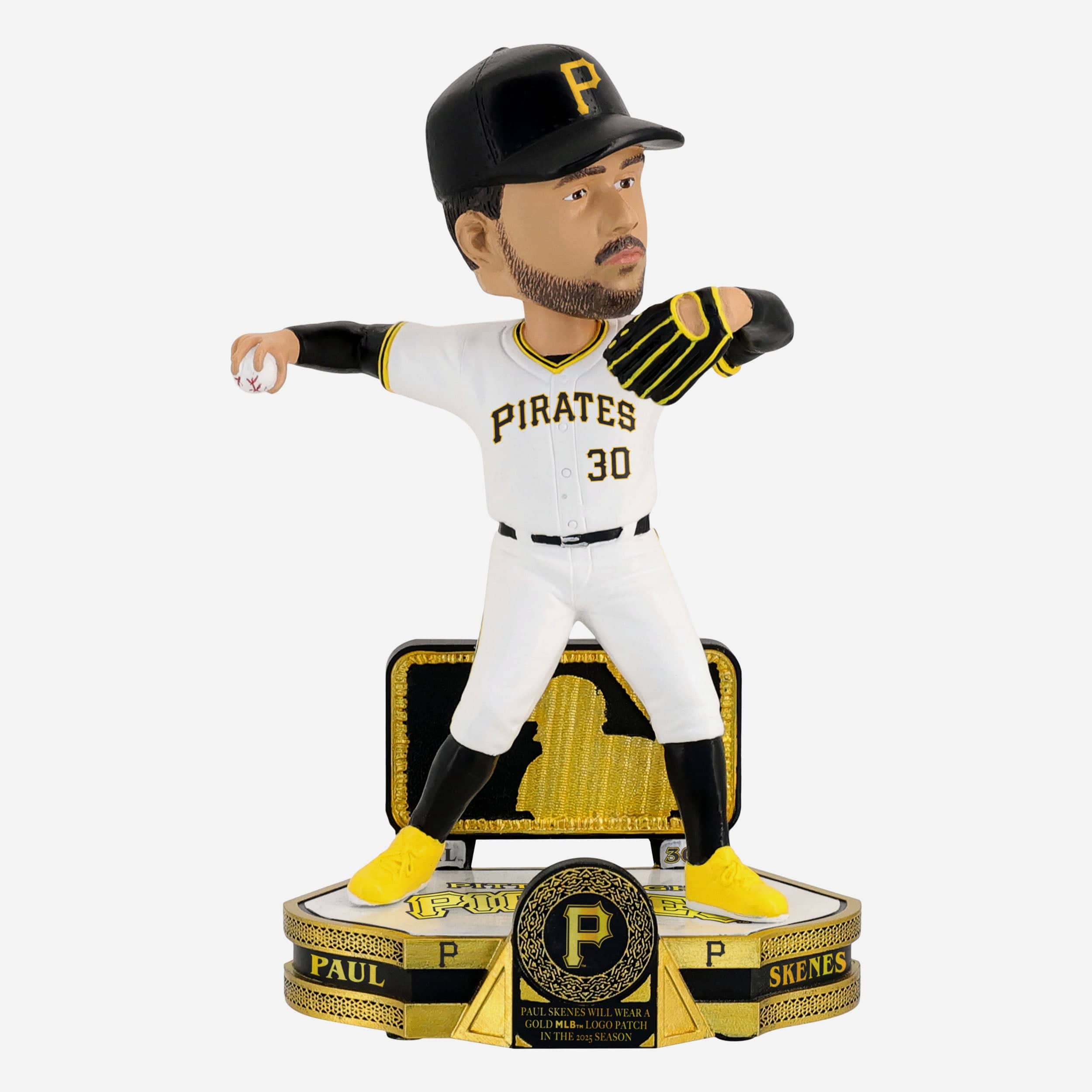Paul Skenes Pittsburgh Pirates Gold Rush Bobblehead FOCO