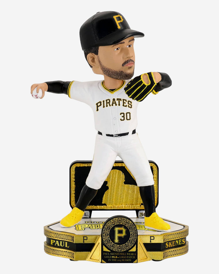 Paul Skenes Pittsburgh Pirates Gold Rush Bobblehead FOCO - FOCO.com