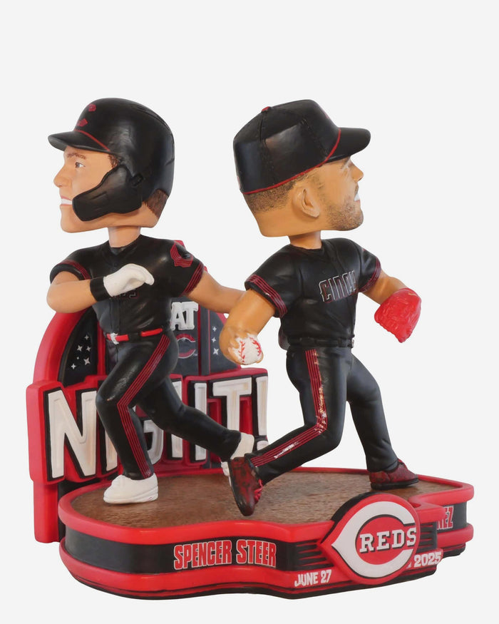 Nick Martinez & Spencer Steer Cincinnati Reds Gamebreaker Mini Bobblehead Scene FOCO - FOCO.com