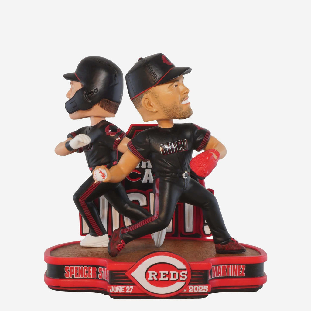 Nick Martinez & Spencer Steer Cincinnati Reds Gamebreaker Mini Bobblehead Scene FOCO - FOCO.com
