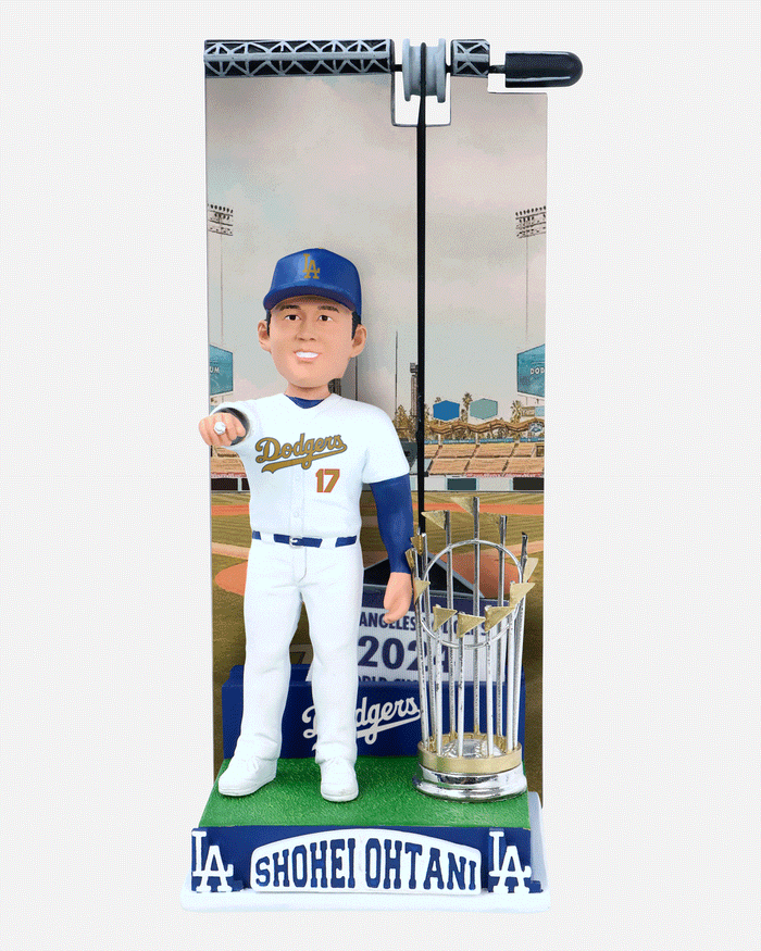 Shohei Ohtani Los Angeles Dodgers 2024 Banner Raising Bobblehead FOCO - FOCO.com