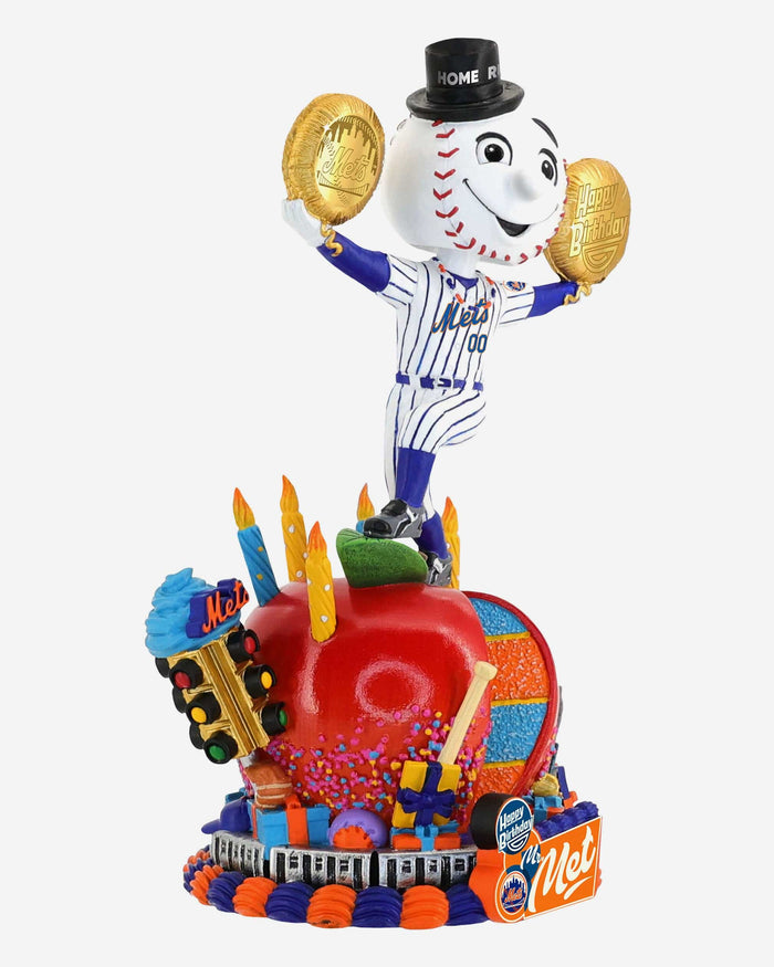 Mr Met New York Mets 2025 Big Apple Birthday Cake Bobblehead FOCO - FOCO.com