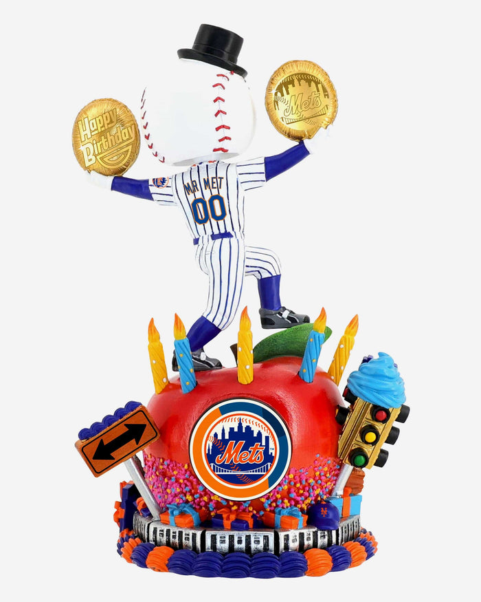 Mr Met New York Mets 2025 Big Apple Birthday Cake Bobblehead FOCO - FOCO.com