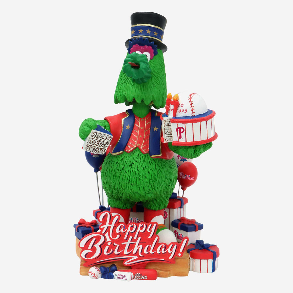 Phillie Phanatic Philadelphia Phillies 2025 Birthday Mascot Bobblehead FOCO - FOCO.com