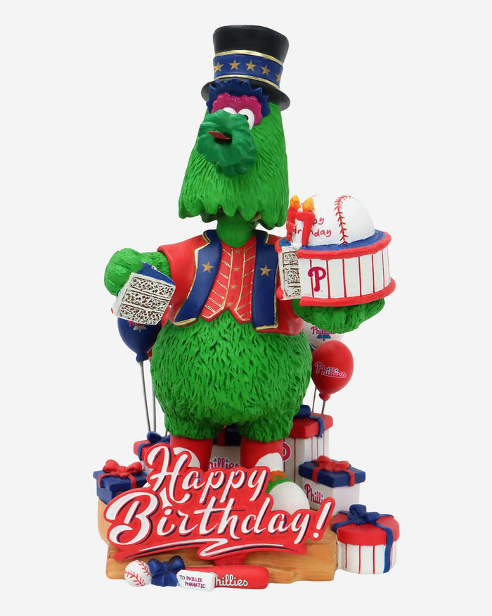 Phillie Phanatic Philadelphia Phillies 2025 Birthday Mascot Bobblehead FOCO - FOCO.com