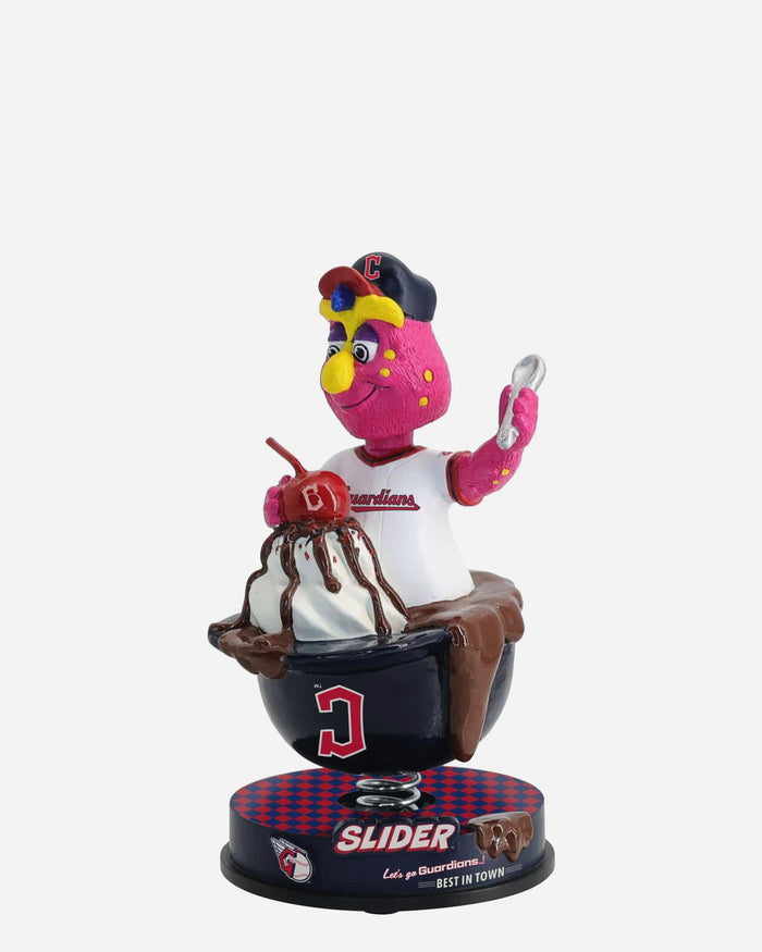 cleveland monsters bobblehead Slider Cleveland Guardians Ice Cream Helmet Mascot Bobblehead FOCO