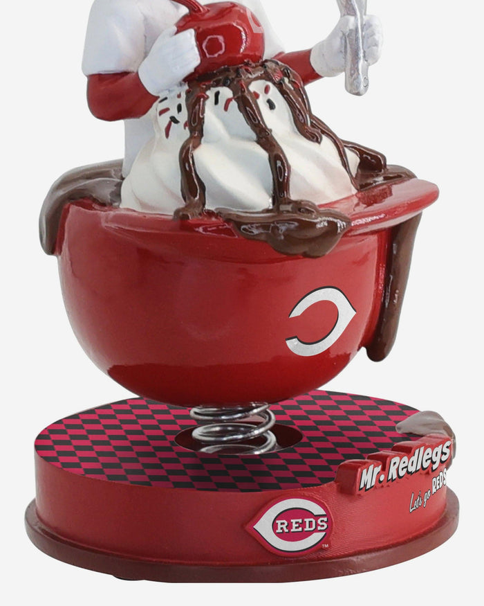 Mr Redlegs Cincinnati Reds Ice Cream Helmet Mascot Bobblehead FOCO - FOCO.com