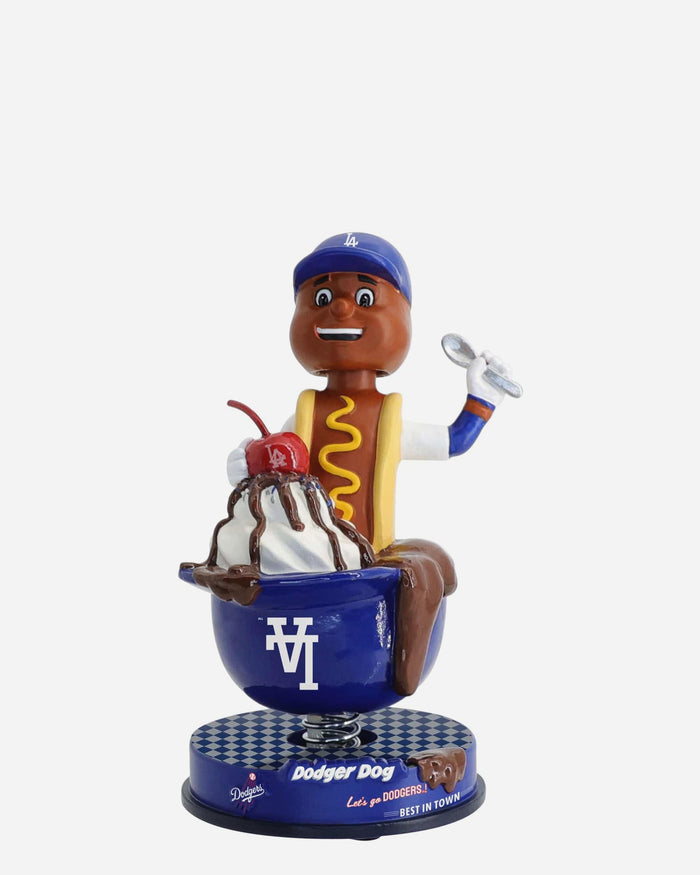 Dodger Dog Los Angeles Dodgers Ice Cream Helmet Mascot Bobblehead FOCO - FOCO.com