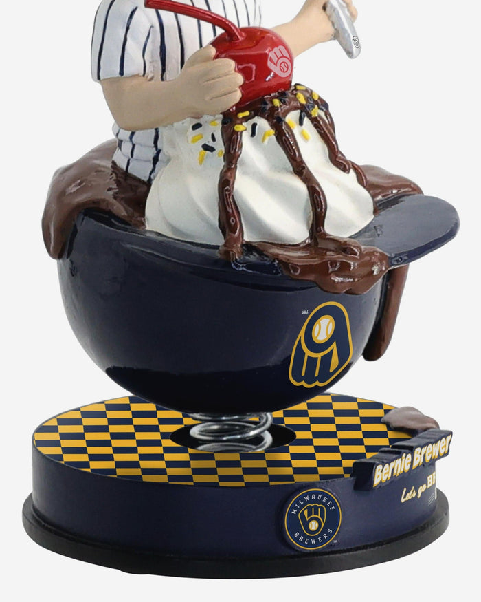 Bernie Brewer Milwaukee Brewers Ice Cream Helmet Mascot Bobblehead FOCO - FOCO.com