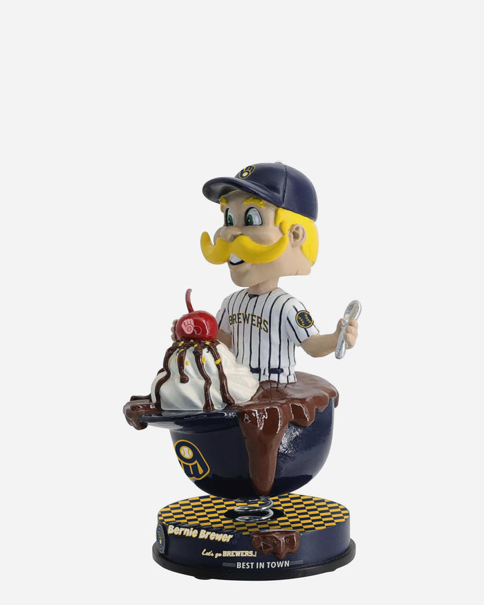 Bernie Brewer Milwaukee Brewers Ice Cream Helmet Mascot Bobblehead FOCO - FOCO.com