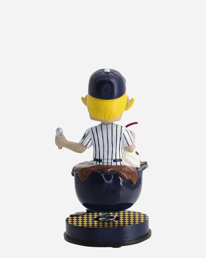 Bernie Brewer Milwaukee Brewers Ice Cream Helmet Mascot Bobblehead FOCO - FOCO.com