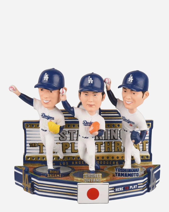 Roki Sasaki & Shohei Ohtani & Yoshinobu Yamamoto Los Angeles Dodgers Japan's Big Arms Bobblehead FOCO - FOCO.com