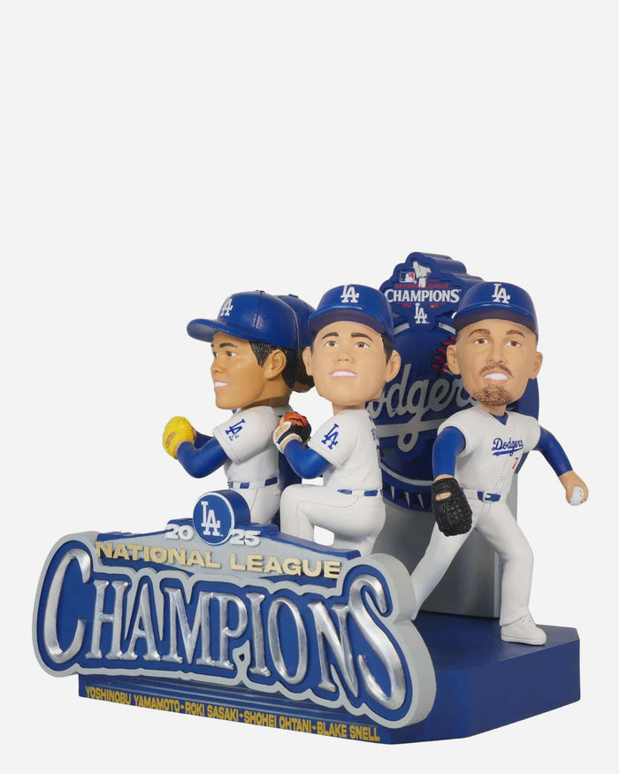 Los Angeles Dodgers 2025 National League Champions Pitchers Mini Bobblehead Scene FOCO - FOCO.com