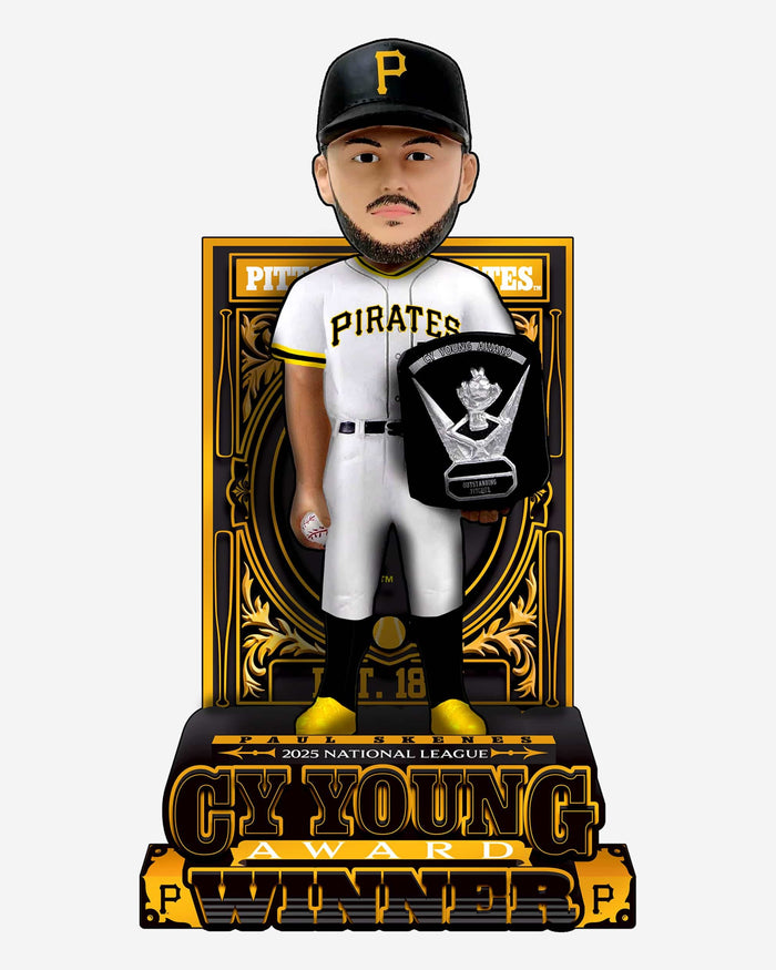 Paul Skenes Pittsburgh Pirates 2025 NL CY Young Award Bobblehead FOCO - FOCO.com