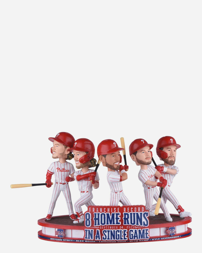Philadelphia Phillies Record 8 Home Run Game Mini Bobblehead Scene FOCO - FOCO.com