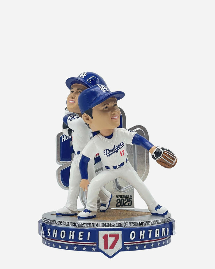 Shohei Ohtani Los Angeles Dodgers 50 Home Runs & 50 Strikeouts Season Dual Bobblehead FOCO - FOCO.com
