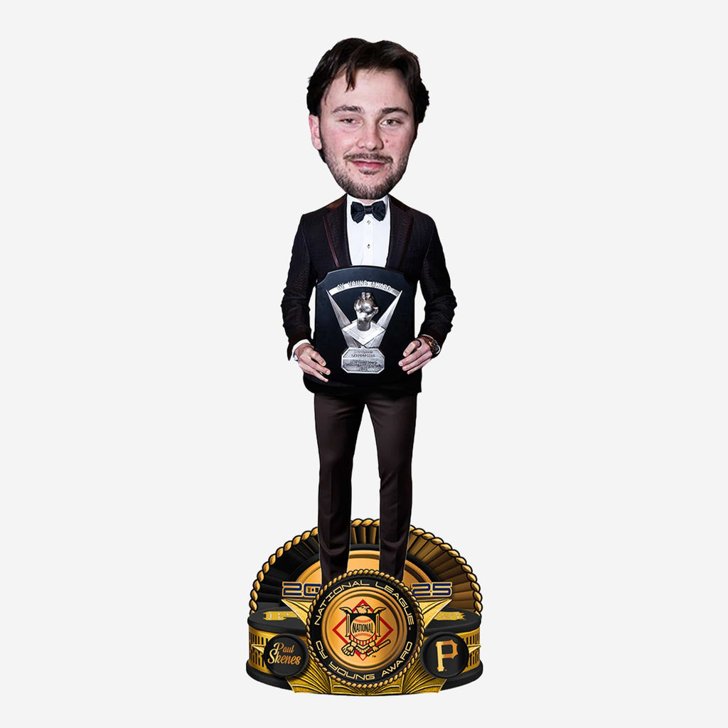 Paul Skenes Pittsburgh Pirates 2025 NL CY Young Award Suit Bobblehead FOCO - FOCO.com