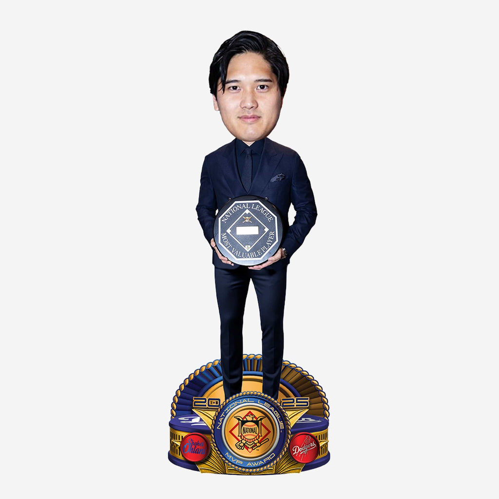 Shohei Ohtani Los Angeles Dodgers 2025 NL MVP Award Suit Bobblehead FOCO - FOCO.com