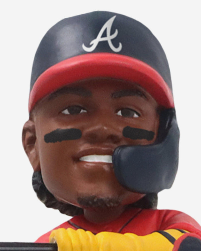 Ronald Acuna Jr & Blooper Atlanta Braves 2025 MLB Speedway Classic Racetrack Dual Spinner Bobblehead FOCO - FOCO.com