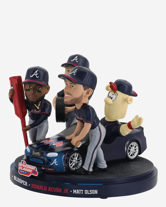 Atlanta Braves 2025 MLB Speedway Classic Pit Crew Mini Bobblehead Scene FOCO - FOCO.com