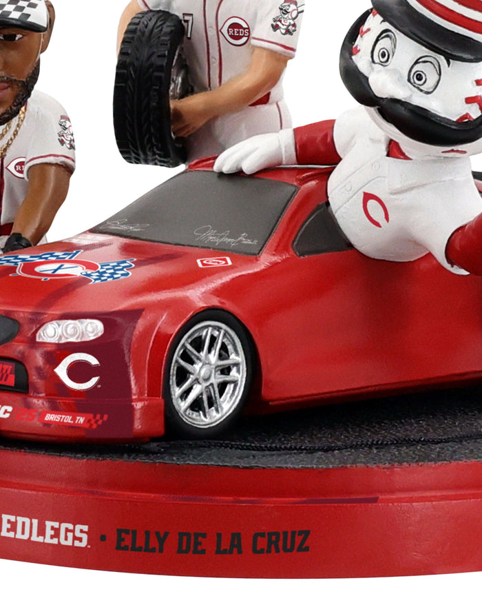 Cincinnati Reds 2025 MLB Speedway Classic Pit Crew Mini Bobblehead Scene FOCO - FOCO.com