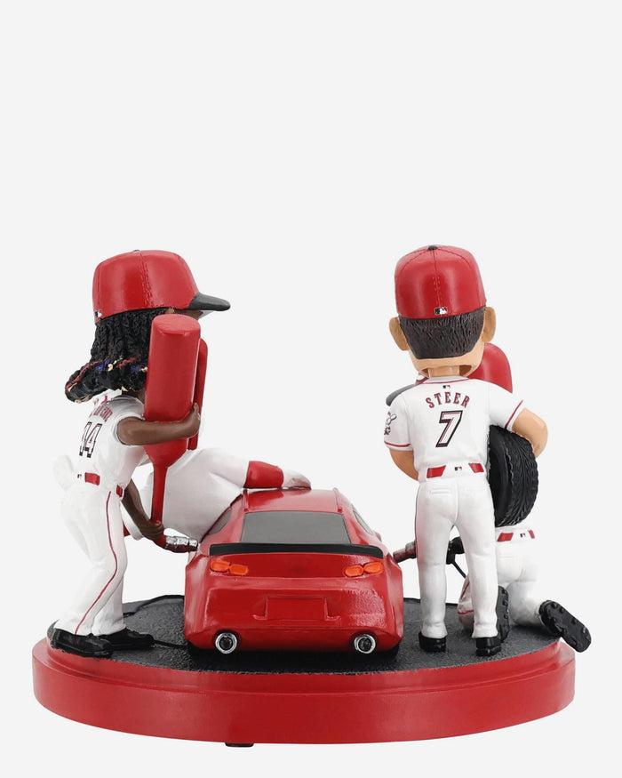Cincinnati Reds 2025 MLB Speedway Classic Pit Crew Mini Bobblehead Scene FOCO - FOCO.com
