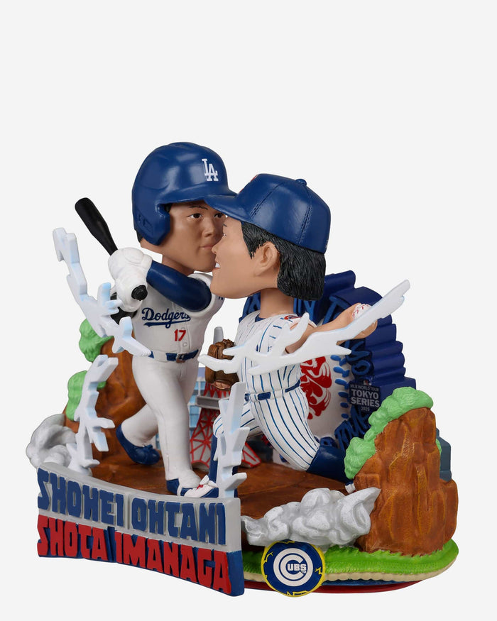Shohei Ohtani & Shota Imanaga Los Angeles Dodgers & Chicago Cubs 2025 Tokyo Series Battle In Tokyo Dual Bobblehead FOCO - FOCO.com