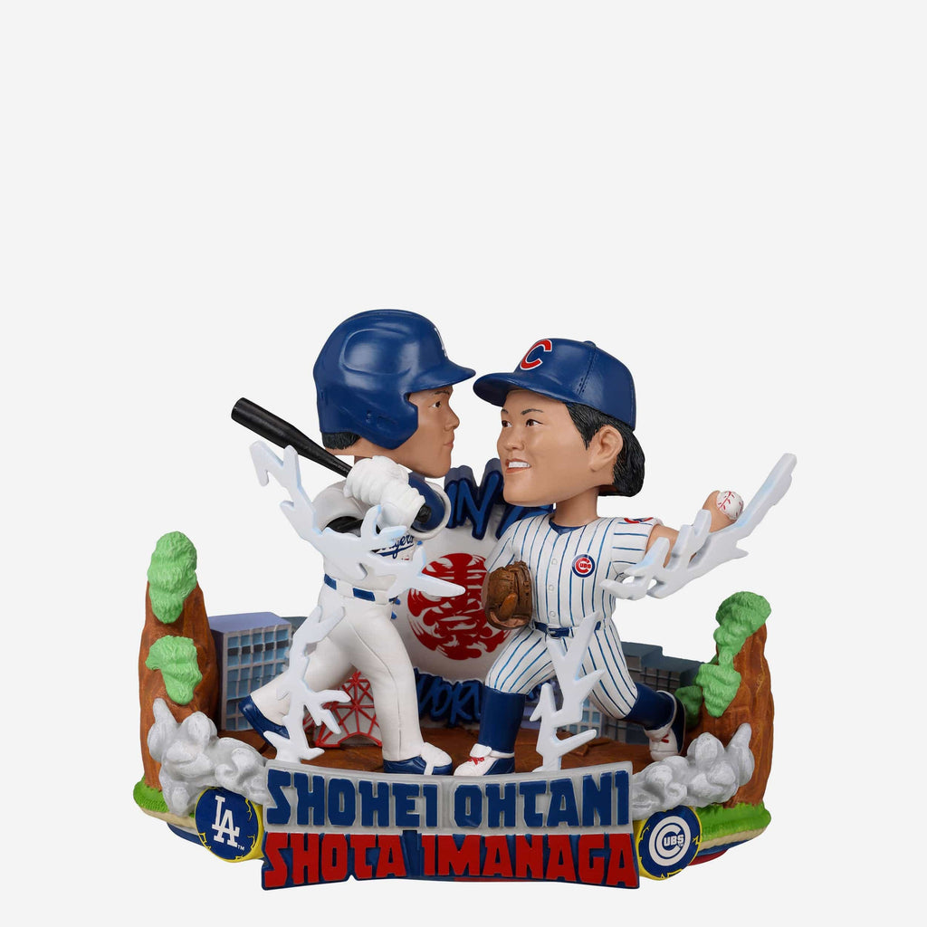 Shohei Ohtani & Shota Imanaga Los Angeles Dodgers & Chicago Cubs 2025 Tokyo Series Battle In Tokyo Dual Bobblehead FOCO - FOCO.com