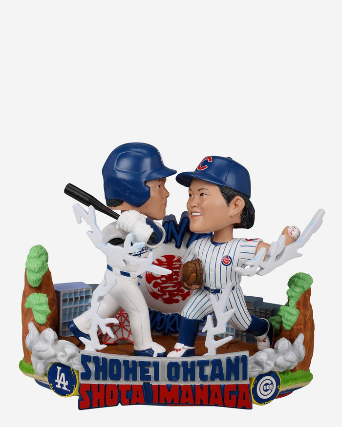 Shohei Ohtani & Shota Imanaga Los Angeles Dodgers & Chicago Cubs 2025 Tokyo Series Battle In Tokyo Dual Bobblehead FOCO - FOCO.com
