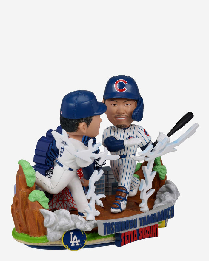 Yoshinobu Yamamoto & Seiya Suzuki Los Angeles Dodgers & Chicago Cubs 2025 Tokyo Series Battle In Tokyo Dual Bobblehead FOCO - FOCO.com