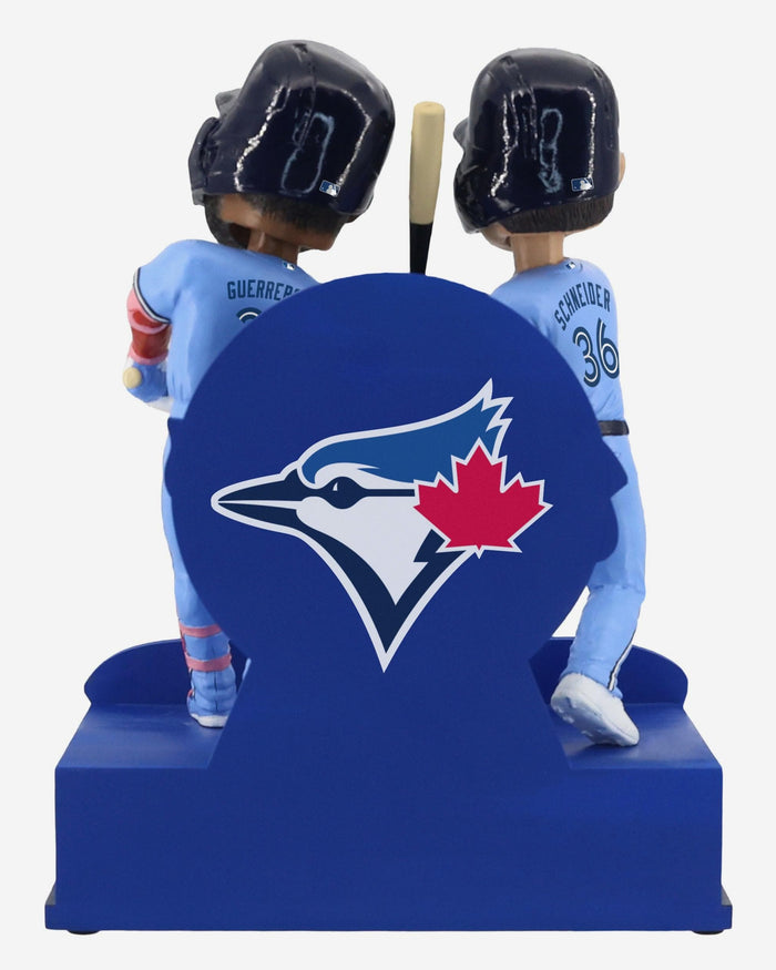 Davis Schneider & Vladimir Guerrero Jr Toronto Blue Jays World Series Back To Back Home Run Dual Bobblehead FOCO - FOCO.com