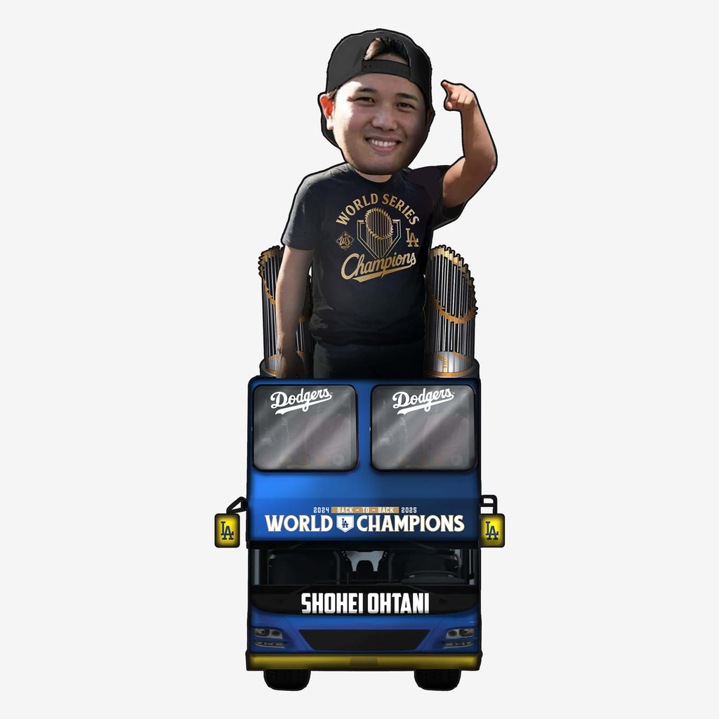 Shohei Ohtani Los Angeles Dodgers 2025 World Series Back to Back Champions Parade Bus Bobblehead FOCO - FOCO.com