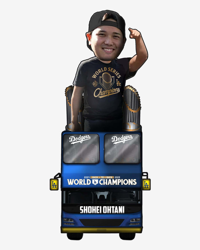 Shohei Ohtani Los Angeles Dodgers 2025 World Series Back to Back Champions Parade Bus Bobblehead FOCO - FOCO.com