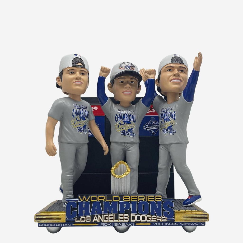 Los Angeles Dodgers 2025 World Series Champions Comeback of the Ages Locker Room Mini Bobblehead Scene FOCO - FOCO.com