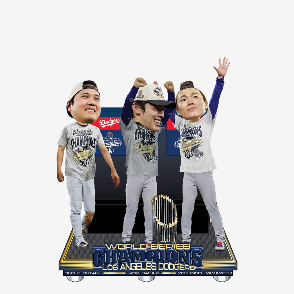Los Angeles Dodgers 2025 World Series Champions Comeback of the Ages Locker Room Mini Bobblehead Scene FOCO - FOCO.com