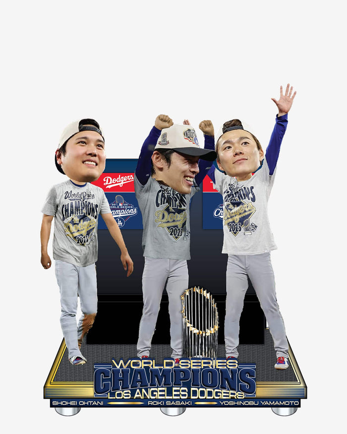 Los Angeles Dodgers 2025 World Series Champions Comeback of the Ages Locker Room Mini Bobblehead Scene FOCO - FOCO.com
