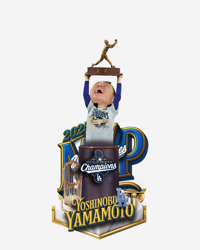 Yoshinobu Yamamoto Los Angeles Dodgers 2025 World Series MVP Mini Bobblehead Scene FOCO - FOCO.com