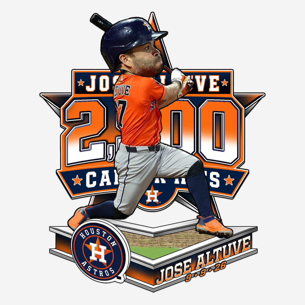 Jose Altuve Houston Astros 2500th Career Hit Milestone Bobblehead FOCO - FOCO.com