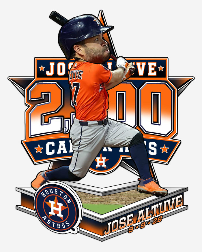 Jose Altuve Houston Astros 2500th Career Hit Milestone Bobblehead FOCO - FOCO.com