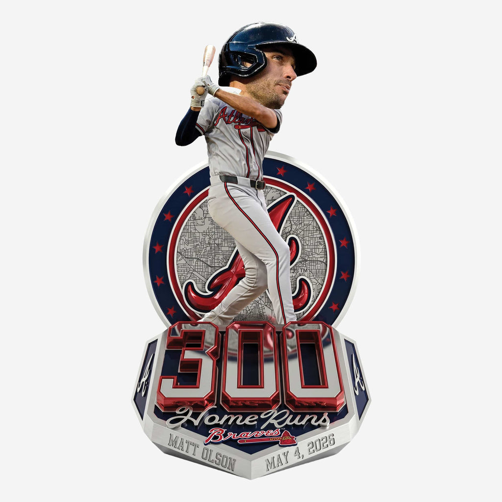 Matt Olson Atlanta Braves 300 Career Home Runs Bobblehead FOCO - FOCO.com