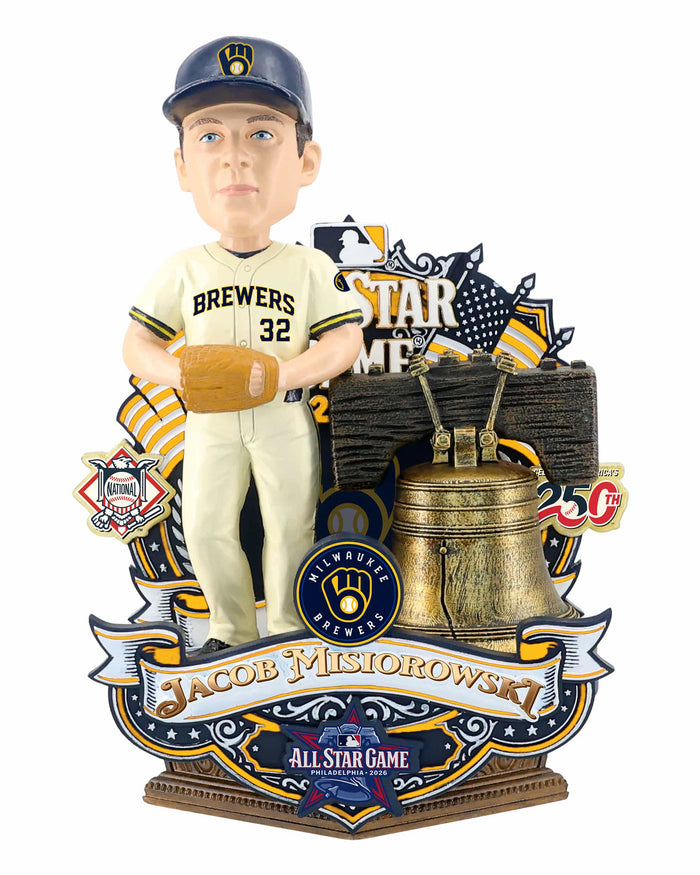 Jacob Misiorowski Milwaukee Brewers 2026 MLB All Star Game Bell Bobblehead