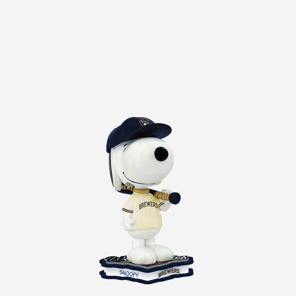 Milwaukee Brewers Snoopy Peanuts 2026 World Series Bound Mini Bighead Bobblehead FOCO - FOCO.com