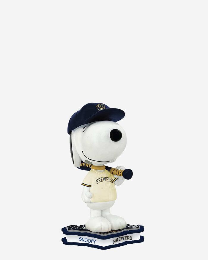 Milwaukee Brewers Snoopy Peanuts 2026 World Series Bound Mini Bighead Bobblehead