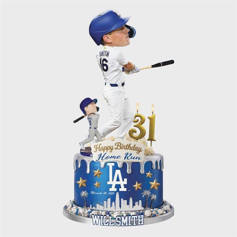 Will Smith Los Angeles Dodgers Birthday Home Run Bobblehead FOCO - FOCO.com