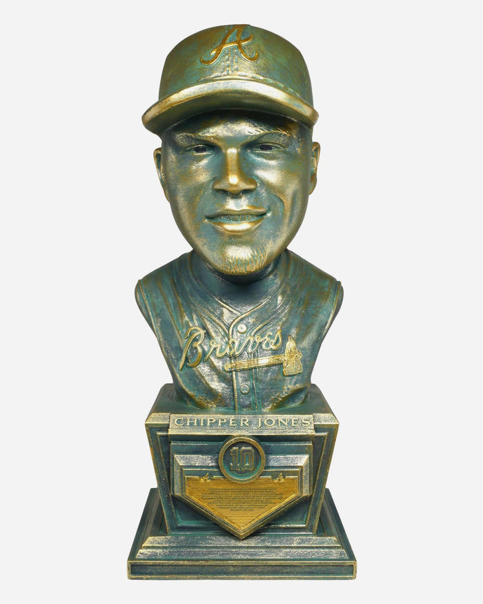 Chipper Jones Atlanta Braves Bronze Patina Bust Bobblehead FOCO - FOCO.com