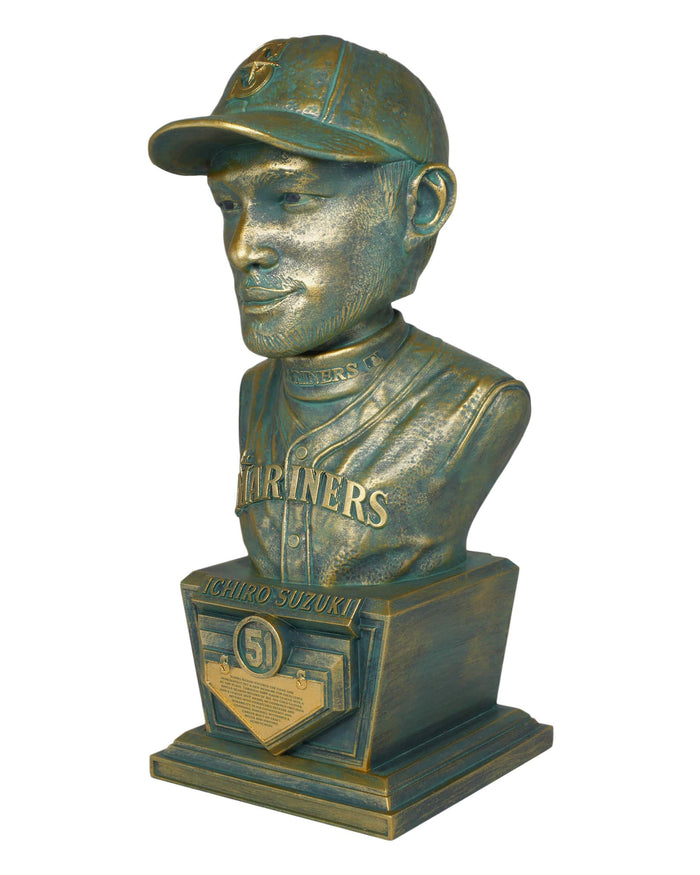 Ichiro Suzuki Seattle Mariners Bronze Patina Bust Bobblehead FOCO - FOCO.com