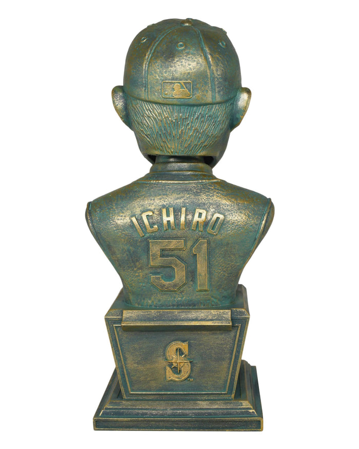Ichiro Suzuki Seattle Mariners Bronze Patina Bust Bobblehead FOCO - FOCO.com
